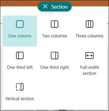 Section layout