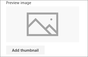 Click Add a thumbnail or Change to add or edit the image