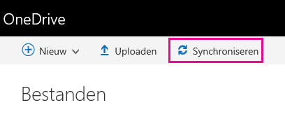 De knop Synchronisatie