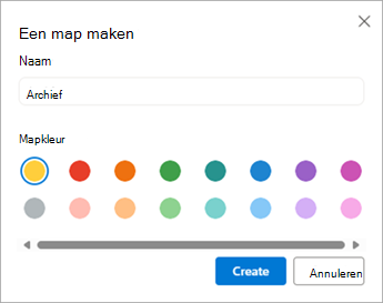 Typ in het dialoogvenster Een map maken de gewenste mapnaam.