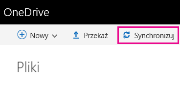 Przycisk Synchronizuj