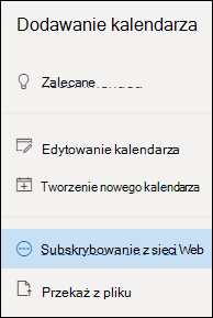 Subskrybowanie kalendarza