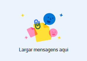 A opção Largar mensagens aqui é apresentada quando arrasta um e-mail para outro e-mail.