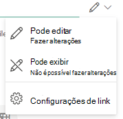 o ícone da caneta indica que os destinatários podem editar o ficheiro