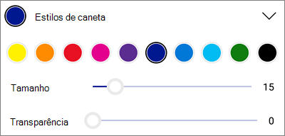 Estilos de Caneta de Marcação para PDF do OneDrive para Android