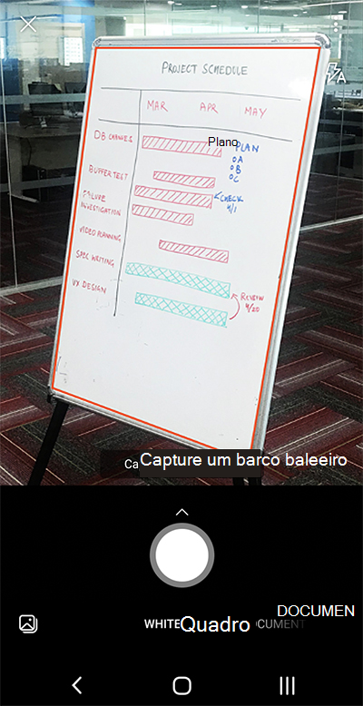 Captura de ecrã a partir do Microsoft Lens num telemóvel Android