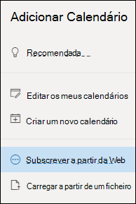 Subscrever um calendário