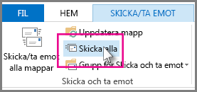 Knappen Skicka alla i Outlook 2013