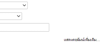 ถ้าคุณต้องการเพิ่มรายการอื่นลงในนิยามตัวกรองของคุณ ให้เลือก แสดงคอลัมน์เพิ่มเติม