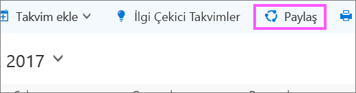 Paylaş düğmesini gösteren ekran görüntüsü