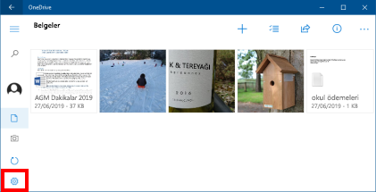 OneDrive Mağaza Uygulaması Arabirimi