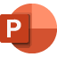 حدد هذه الأيقونة لفتح PowerPoint Online