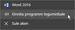 Valige Kinnita see programm tegumiribale