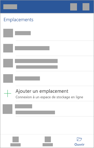 Sélectionnez Ajouter un emplacement