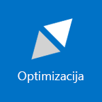 Snimka zaslona s pločicom i riječju „optimiziranje”