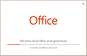 Voortgang van de installatie van de Office-app