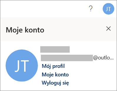 Wyświetla opcję Wyloguj się z usługi Office w sieci Web