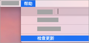 帮助 > 检查更新