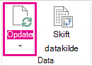 Knappen Opdater under fanen Analysér