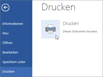 Schaltfläche 'Drucken als PDF-Datei' in Word Online