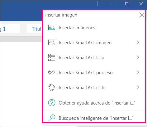 Muestra el cuadro "Información" con una consulta rellenada en Word Mobile