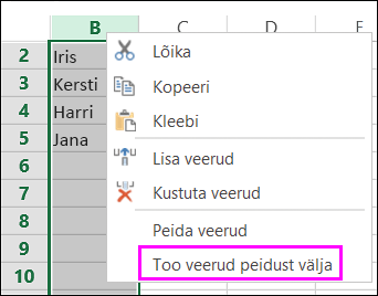 Peidust välja toomise käsk