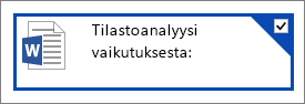 OneDrivessa valittu tiedosto