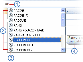 Saisie automatique d’une formule