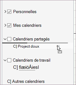 Déplacer un calendrier d’un groupe à l’autre