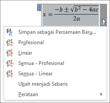 Persamaan Semua Linear