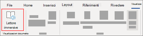 Selezionare Strumento di lettura immersiva