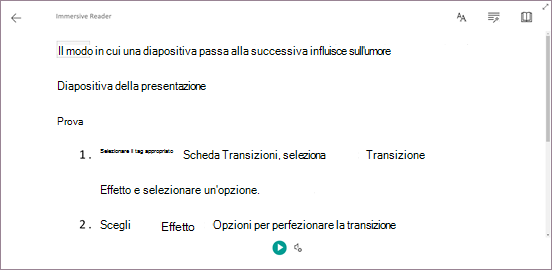 Testo aperto in Strumento di lettura immersiva