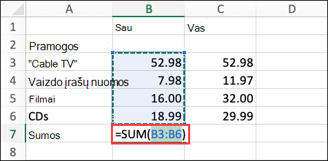 macOS automatinės sudėties langelis