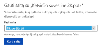 Pasirinkite Tik peržiūrėti, kad kiti galėtų peržiūrėti jūsų failą