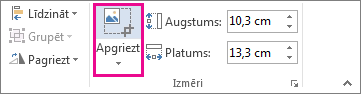 Komanda Apgriezt cilnē Attēlu rīki/Formatēšana