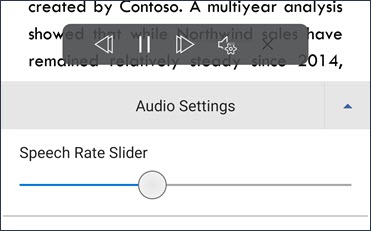 Speech Rate Slider