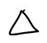 A ink drawing of an equilateral triangle