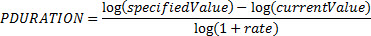 PDURATION equation