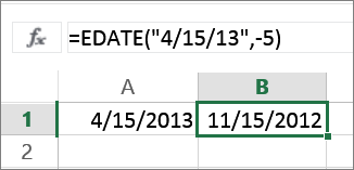 Subtract months from a date