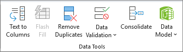 Data Tools group on the Data tab