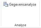 Knop Gegevensanalyse in de groep Gegevensanalyse
