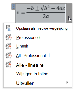 Vergelijking alles lineair