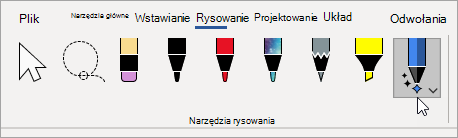 Wybieranie narzędzia Edytor pisma odręcznego