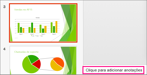 Mostra o Painel de Anotações no PowerPoint 2016 para Mac