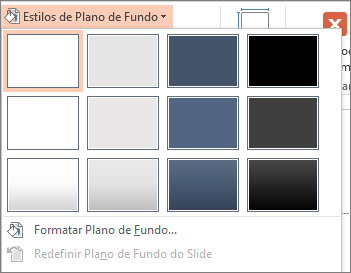 Estilos de plano de fundo do PowerPoint