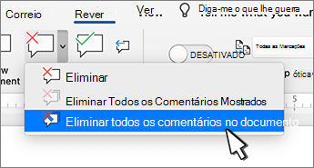 Eliminar todos os comentários