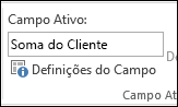 Definições de campo no friso