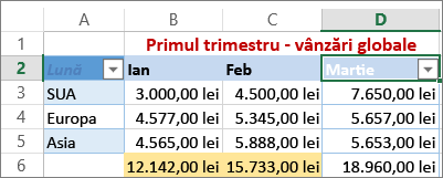 aplicați filtrul particularizat pentru valori numerice