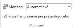 Skupina Monitory na karte Prezentácia
