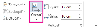 Príkaz Orezať na karte Nástroje obrázka – Formát